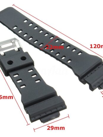 16mm Replacement Watch Band Strap for G-8900 GLS-8900 GR-8900 GW-8900 GD-100 GD-110 GD-120 GA-110 100 120 200 GA-150 GLS-100 GA-300 and Others Watches