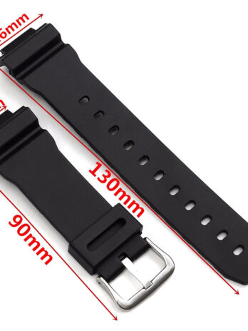 16mm x 26mm Compatible Replacement rubber Watch Band strap fits DW-004 DW-9000 DW9000 DW-9052 DW9052 DW 9052 | 9051 DW9051 DW-9051 G2210 G 2200 2210 G-2200 G-2210 9000 DW004