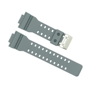 16mm Grey PU Rubber Watch Band Strap