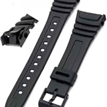 Watch Replacement Strap Band Flexible Black Resin to fit W96 W-96H W96H 577EA1