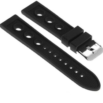 22mm Rally Silicone Rubber Watch Band Strap