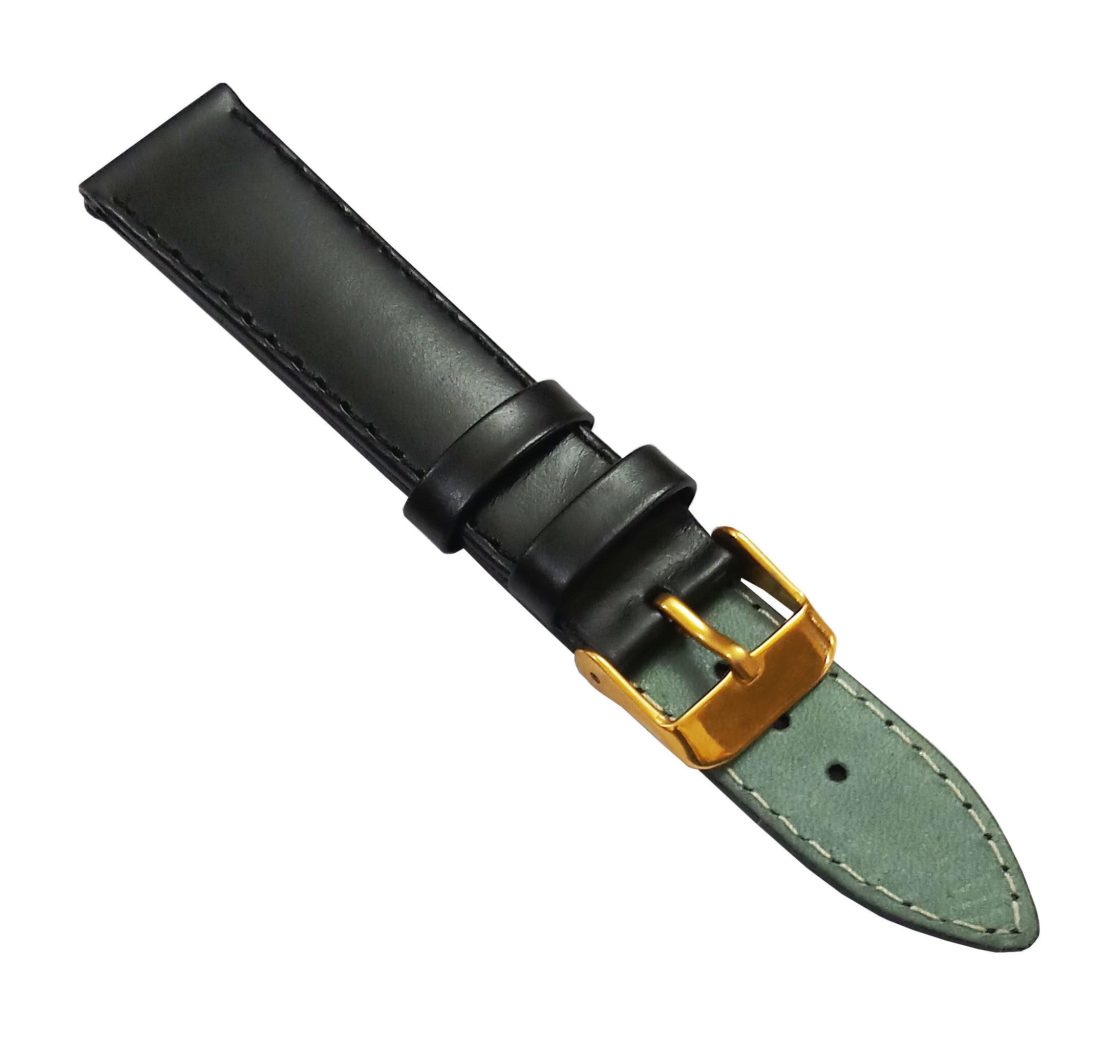 18mm Genuine Leather Watch Band Strap Fits 200M SKX007K 7S26 SKX009J Black Golden Pin Buckle - Image 2