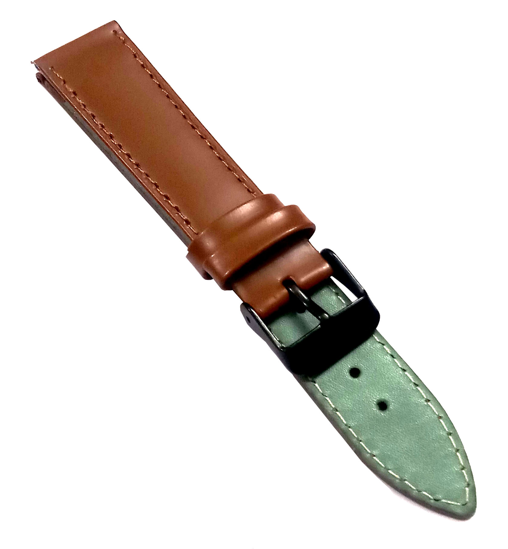 18mm Genuine Leather Watch Band Strap Fits KHAKI X-WIND H776460 H77646833 WATCH Light Brown Black Pin Buckle - Image 3