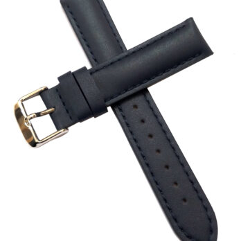 23mm Genuine Leather Watch Band Strap Fits SANTOS 100 XL W20073X8 Black With Black Stich Silver Buckle