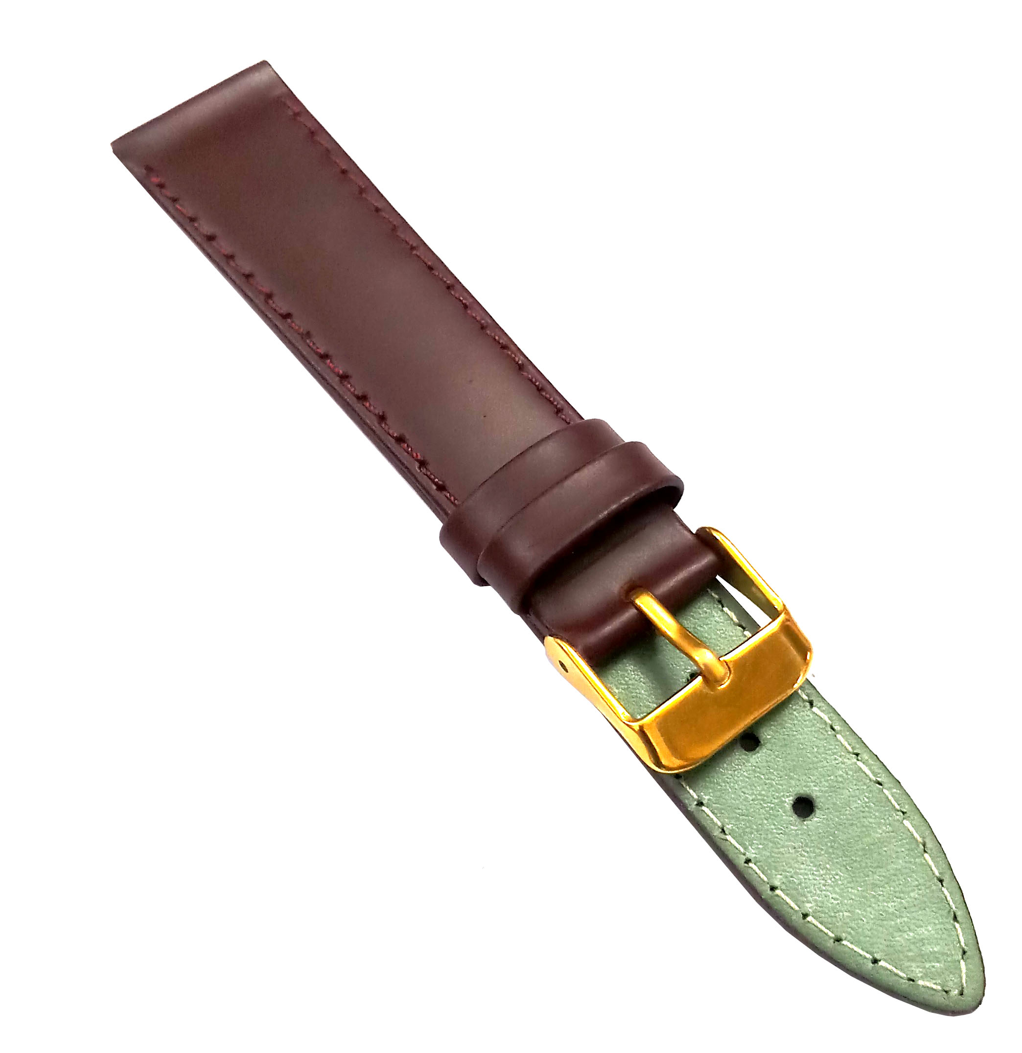 18mm Genuine Leather Watch Band Strap Fits 200M SKX007K 7S26 SKX009J Brown Golden Pin Buckle - Image 4