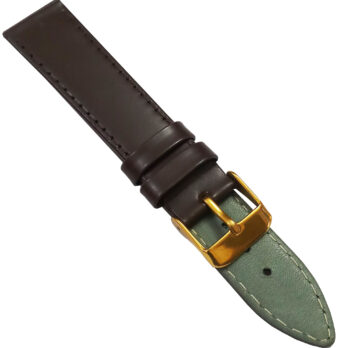 18mm Genuine Leather Watch Band Strap Fits KHAKI X-WIND H776460 H77646833 WATCH Dark Brown Golden Pin Buckle