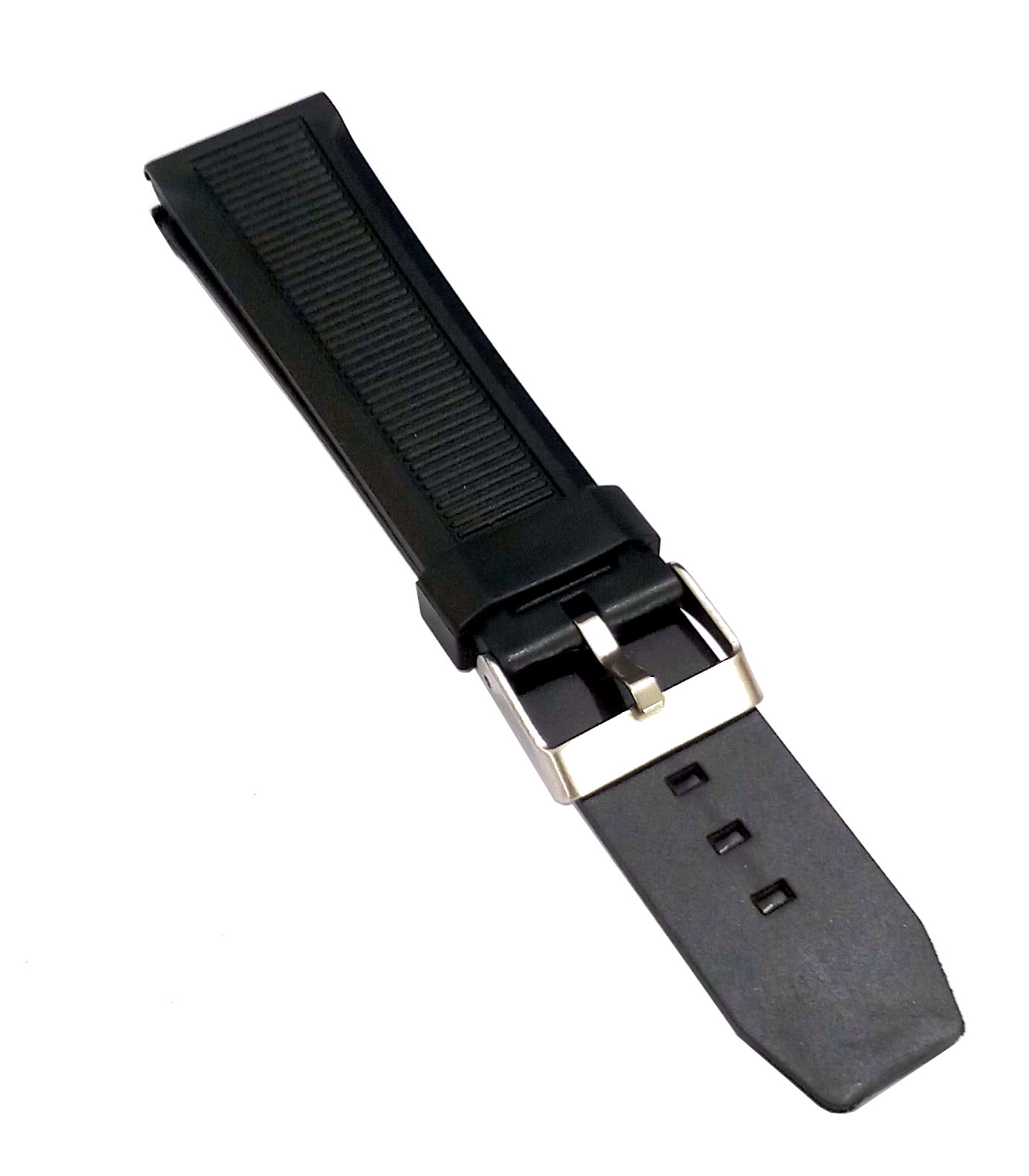 22mm PU Rubber Watch Band Strap Fits KHAKI X-WIND H776460 H77646833 WATCH Black Pin Buckle-PB-40 - Image 3