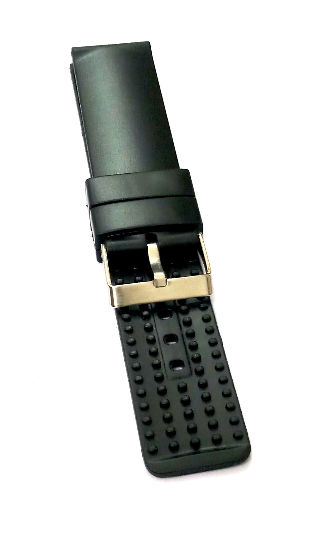 22mm PU Rubber Watch Band Strap Fits HYDRO L3840456 Black Pin Buckle-PB-129 - Image 5