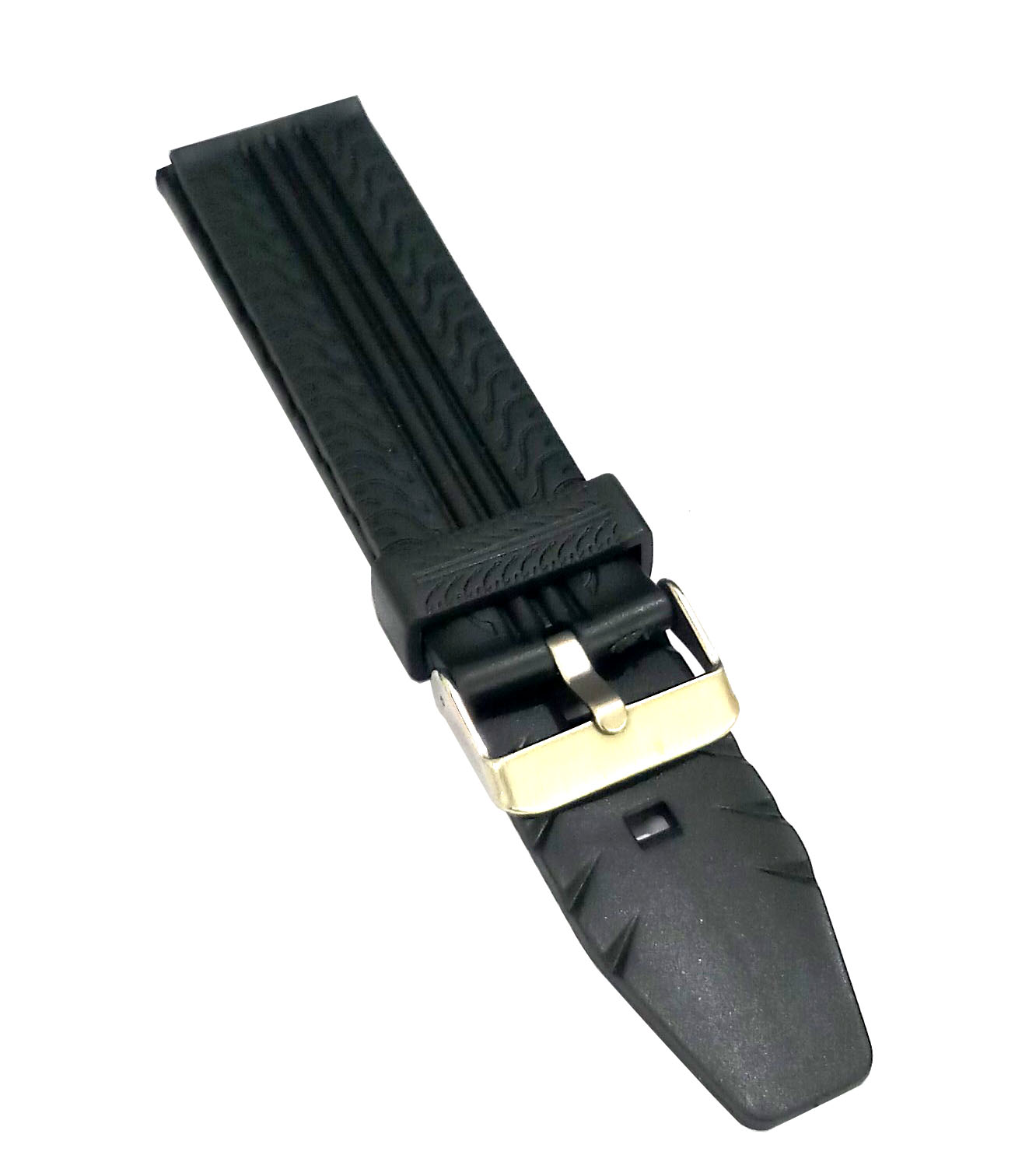 22mm PU Rubber Watch Band Strap Fits KHAKI X-WIND H776460 H77646833 WATCH Black Pin Buckle-PB-289 - Image 3
