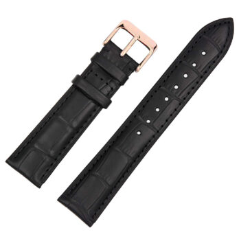 21mm Genuine Leather Watch Band Strap Fits 100 CLASSIC Black Rose Buckle