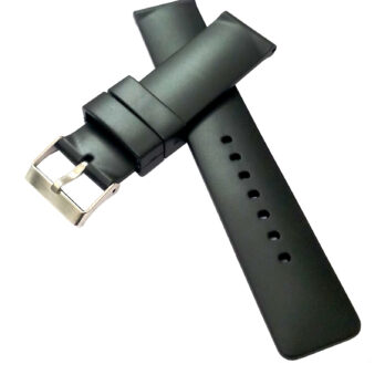 22mm PU Rubber Watch Band Strap Fits HYDRO CONQUEST Black Pin Buckle-PB-119