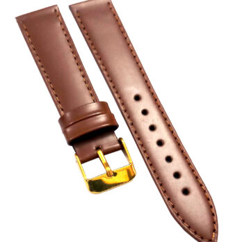 18mm Genuine Leather Watch Band Strap Fits HYDRO CONQUEST Light Brown Yellow Pin Buckle