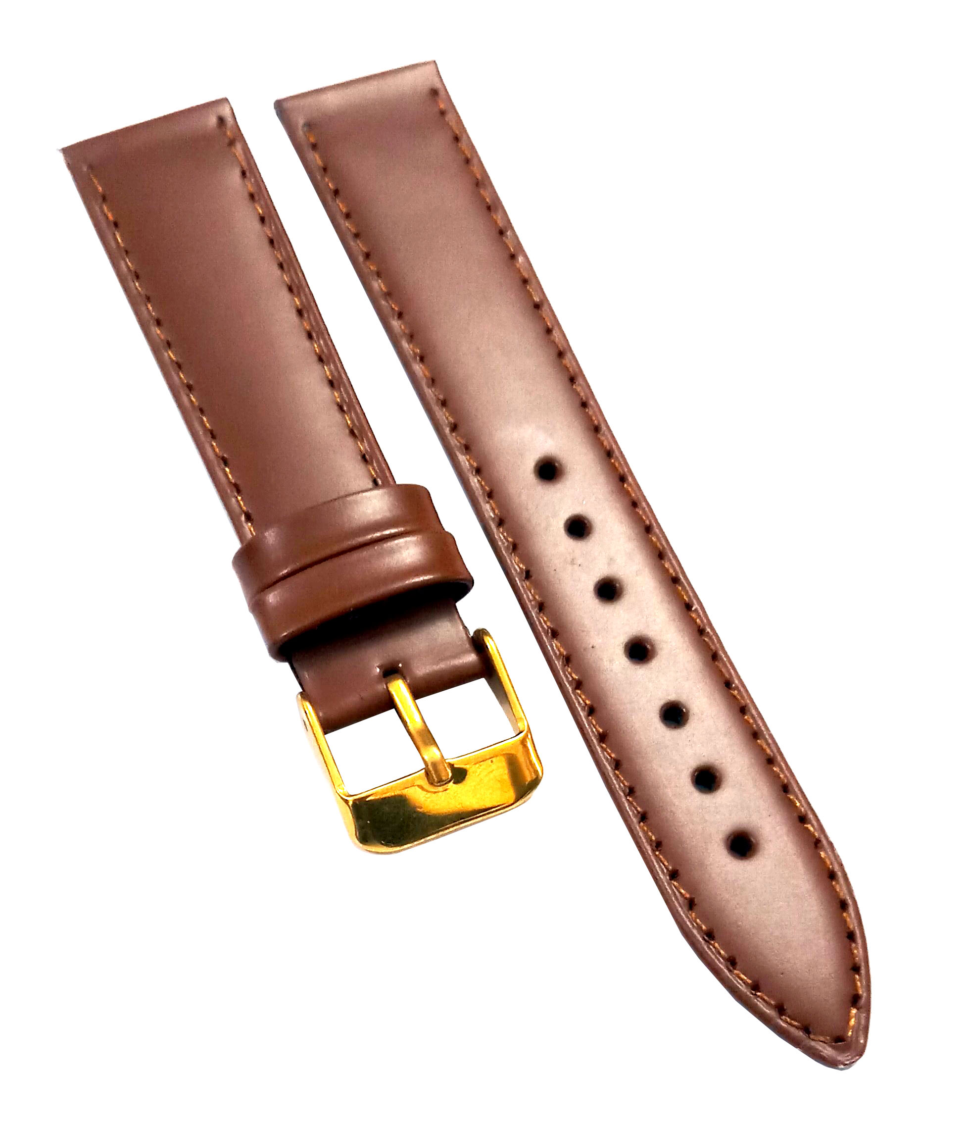 18mm Genuine Leather Watch Band Strap Fits 200M SKX007K 7S26 SKX009J Light Brown Yellow Pin Buckle - Image 2