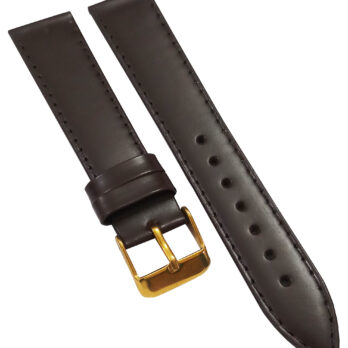 18mm Genuine Leather Watch Band Strap Fits KHAKI X-WIND H776460 H77646833 WATCH Dark Brown Golden Pin Buckle