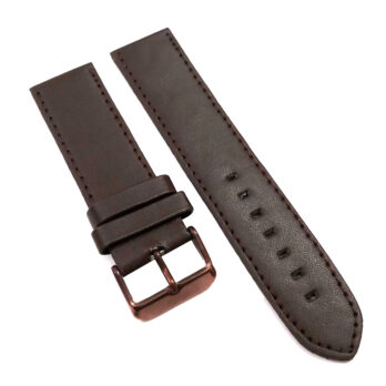 22mm Genuine Leather Watch Band Strap Fits HYDRO L3840456 Dark Brown Brown Pin Buckle