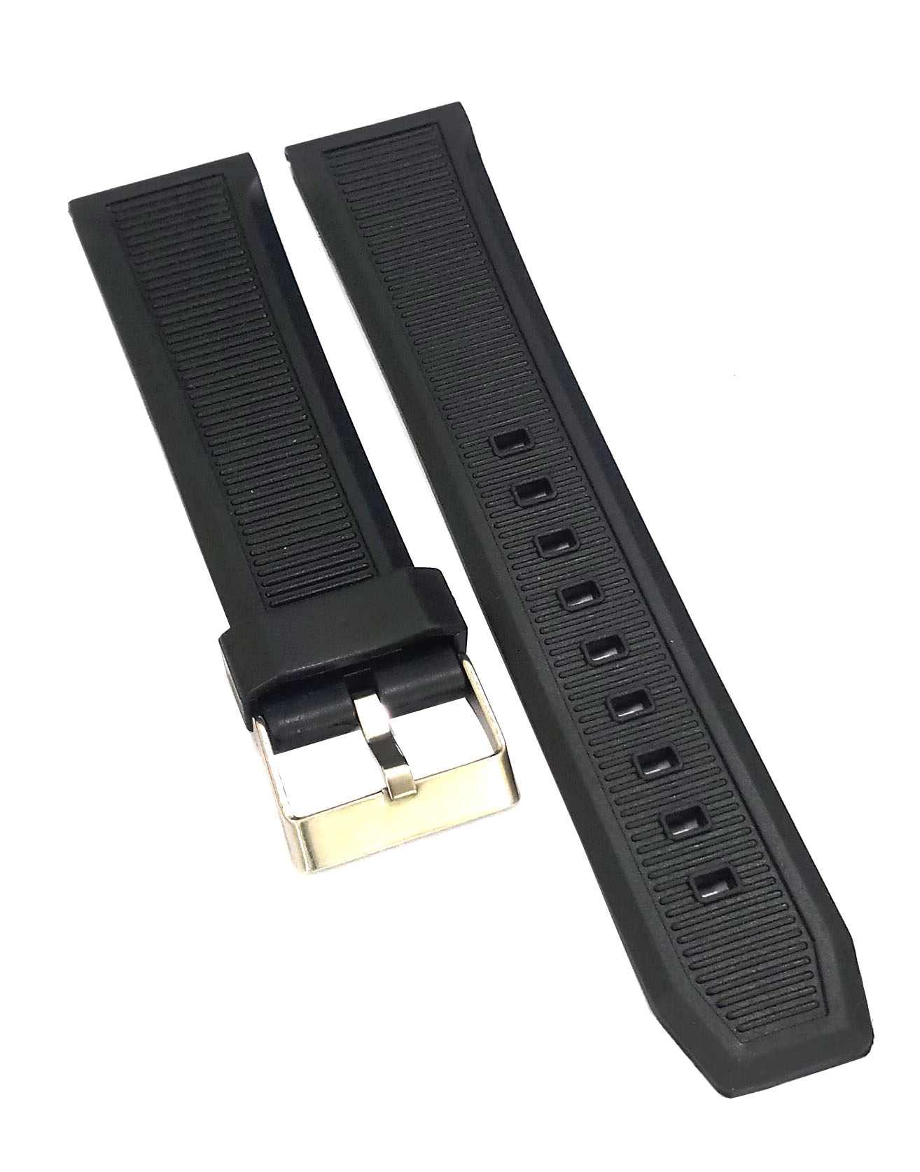 22mm PU Rubber Watch Band Strap Fits KHAKI X-WIND H776460 H77646833 WATCH Black Pin Buckle-PB-40 - Image 4