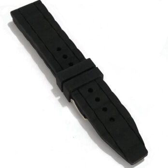 18mm Silicone Rubber Watch Band Strap Black Pin Buckle