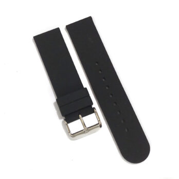 22mm Silicone Rubber Watch Band Strap Black Pin Buckle-B-166