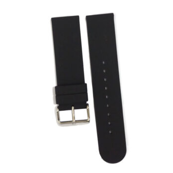 22mm Silicone Rubber Watch Band Strap Black Pin Buckle-B-166