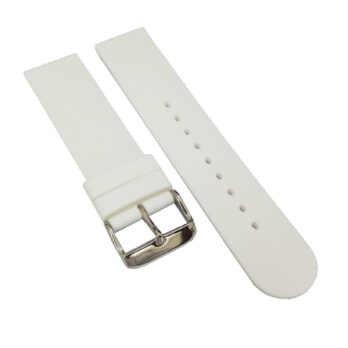 22mm Silicone Rubber Watch Band Strap Fits HYDRO CONQUEST White Pin Buckle