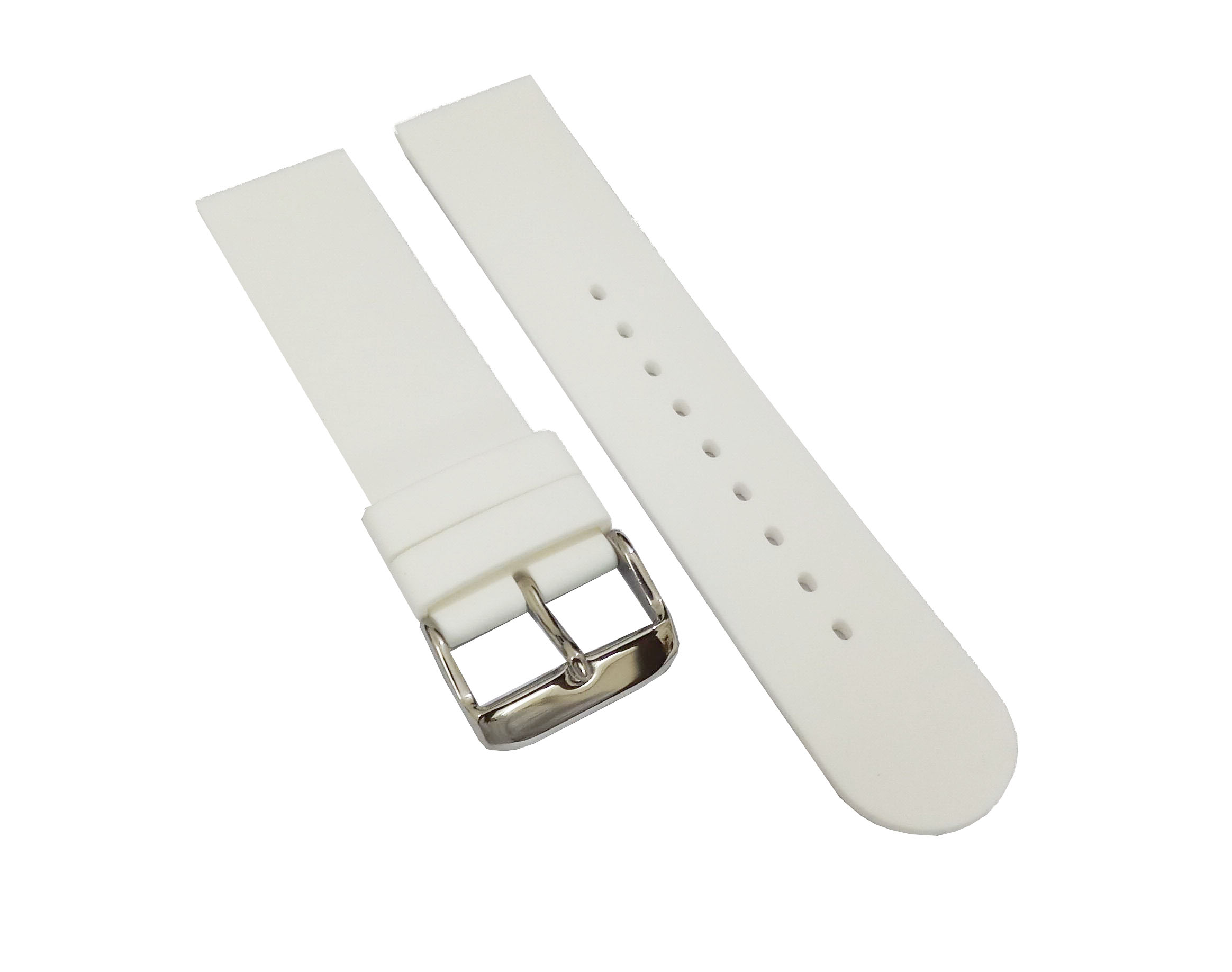 22mm Silicone Rubber Watch Band Strap Fits HYDRO L3840456 White Pin Buckle - Image 2