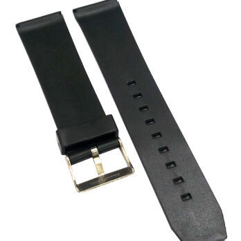 22mm PU Rubber Watch Band Strap Fits HYDRO CONQUEST Black Pin Buckle-PB-36