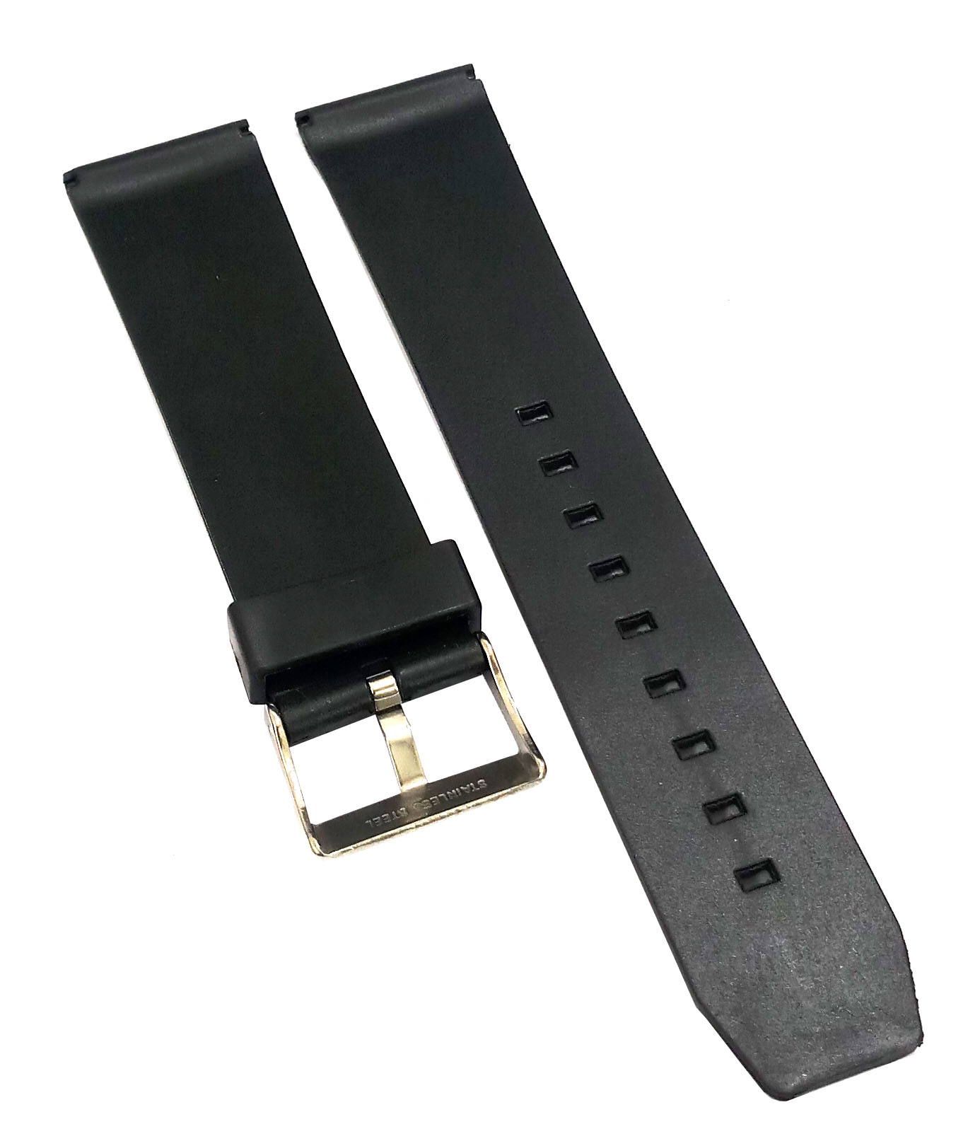 22mm PU Rubber Watch Band Strap Fits KHAKI X-WIND H776460 H77646833 WATCH Black Pin Buckle-PB-40 - Image 2