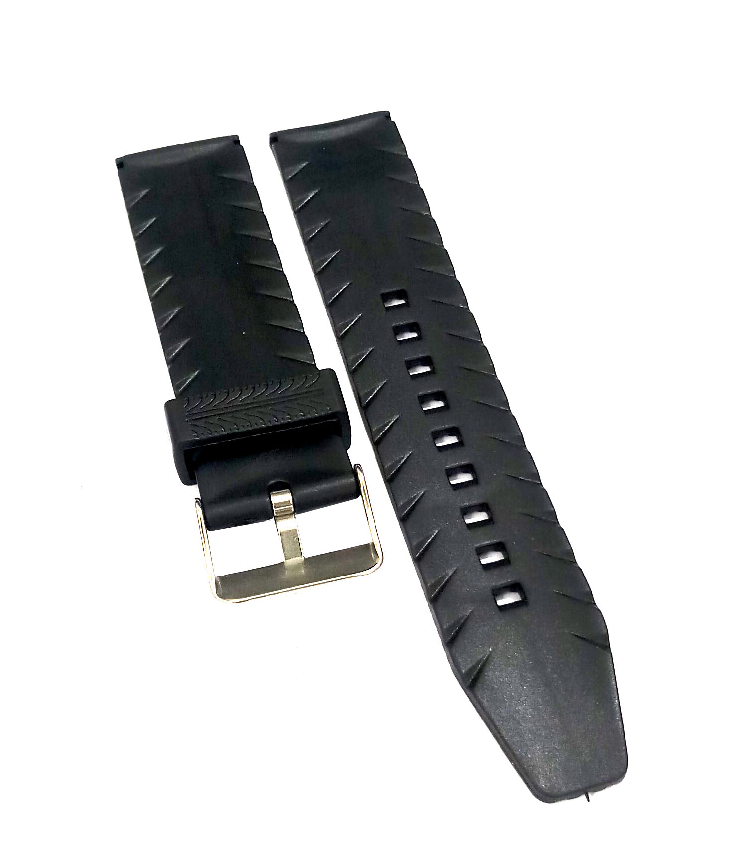 22mm PU Rubber Watch Band Strap Fits KHAKI X-WIND H776460 H77646833 WATCH Black Pin Buckle-PB-289 - Image 2