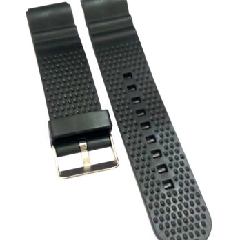 22mm PU Rubber Watch Band Strap Fits HYDRO CONQUEST Black Pin Buckle-PB-451