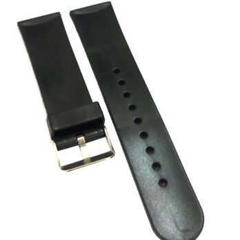 22mm PU Rubber Watch Band Strap Fits HYDRO CONQUEST Black Pin Buckle-PB-534
