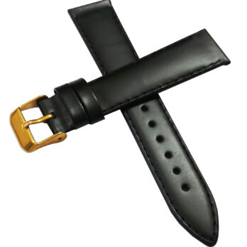 18mm Genuine Leather Watch Band Strap Fits KHAKI X-WIND H776460 H77646833 WATCH Black Golden Pin Buckle