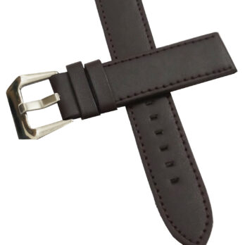 20mm Genuine Leather Watch Band Strap Fits HYDRO CONQUEST Brown With Brown Stich Pin Buckle