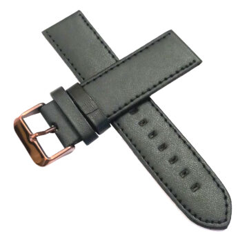 22mm Genuine Leather Watch Band Strap Fits MARI GMT LUMINOR Black Brown Pin Buckle