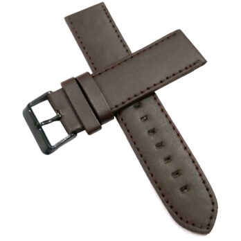 22mm Genuine Leather Watch Band Strap Fits HYDRO CONQUEST Dark Brown Black Pin Buckle