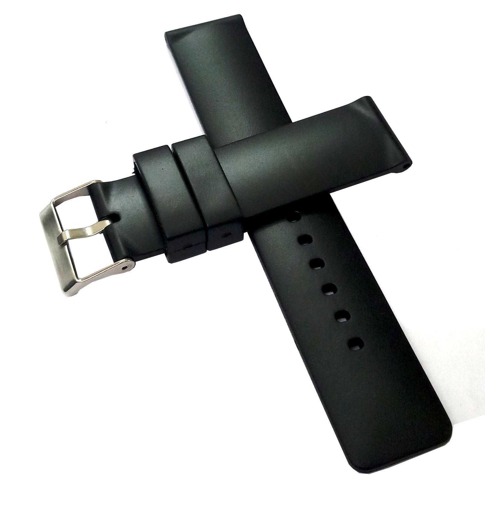 22mm PU Rubber Watch Band Strap Fits HYDRO L3840456 Black Pin Buckle-PB-129 - Image 3