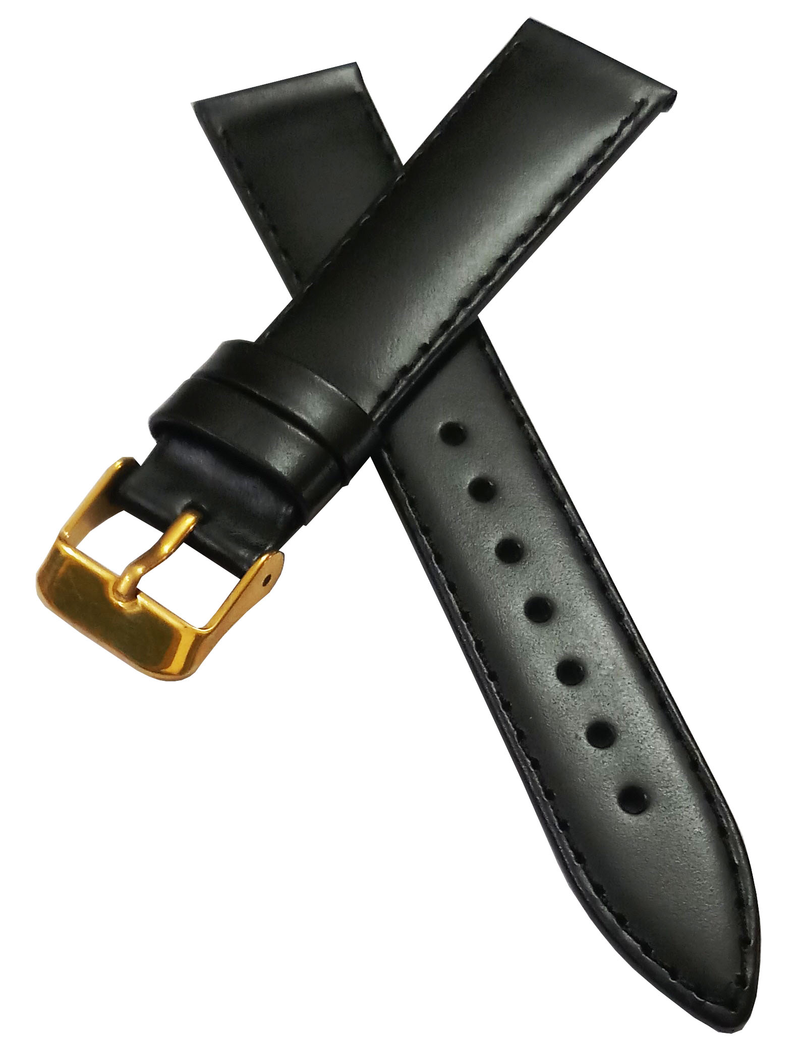 18mm Genuine Leather Watch Band Strap Fits 200M SKX007K 7S26 SKX009J Black Golden Pin Buckle - Image 4