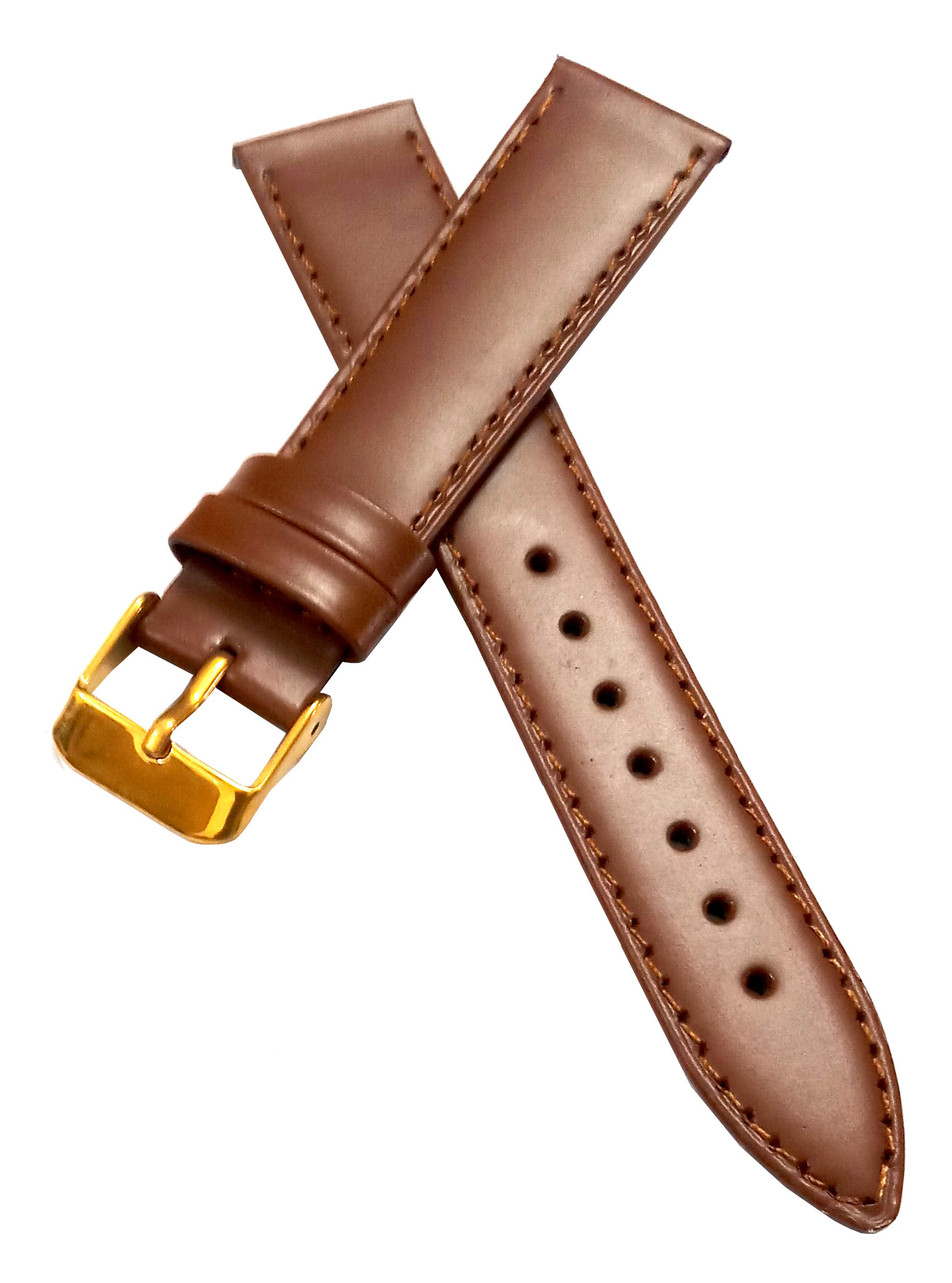 18mm Genuine Leather Watch Band Strap Fits 200M SKX007K 7S26 SKX009J Light Brown Yellow Pin Buckle