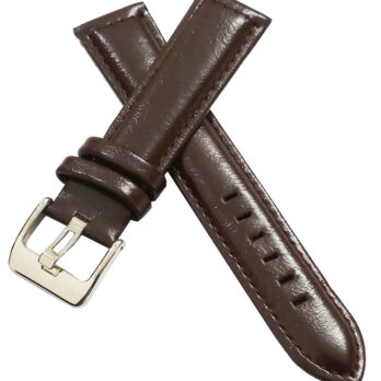 20mm Genuine Leather Watch Band Strap Fits HYDRO CONQUEST Brown With Brown Stich Pin Buckle-1
