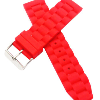 22mm Silicon Rubber Watch Band Strap Fits HYDRO CONQUEST Red Pin Buckle