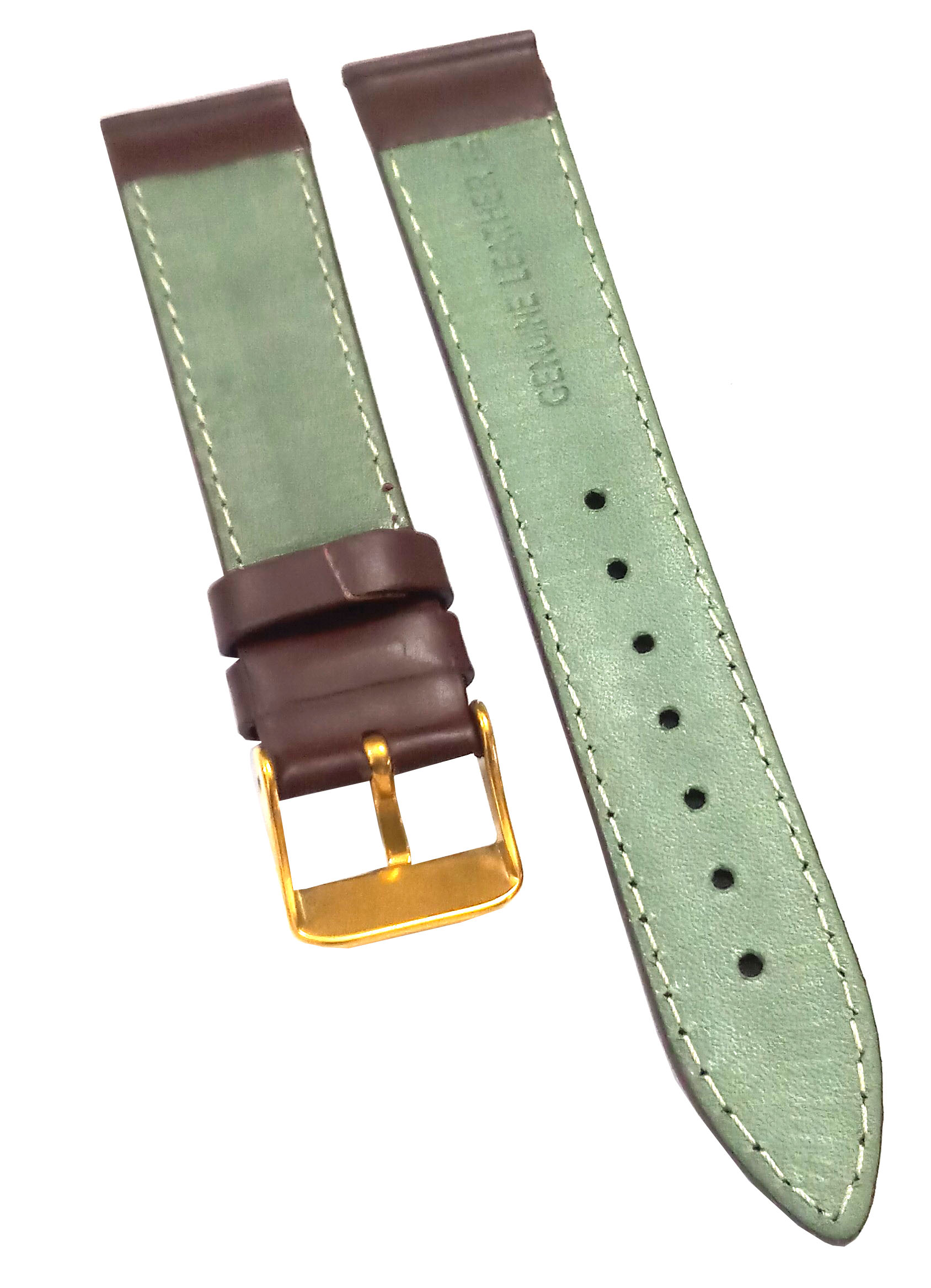 18mm Genuine Leather Watch Band Strap Fits 200M SKX007K 7S26 SKX009J Brown Golden Pin Buckle - Image 5
