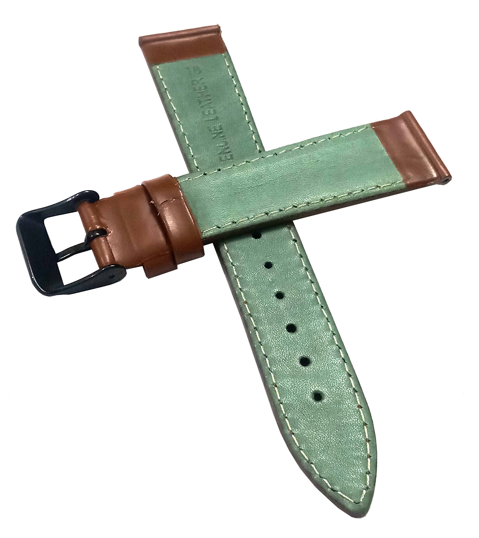 18mm Genuine Leather Watch Band Strap Fits KHAKI X-WIND H776460 H77646833 WATCH Light Brown Black Pin Buckle - Image 6