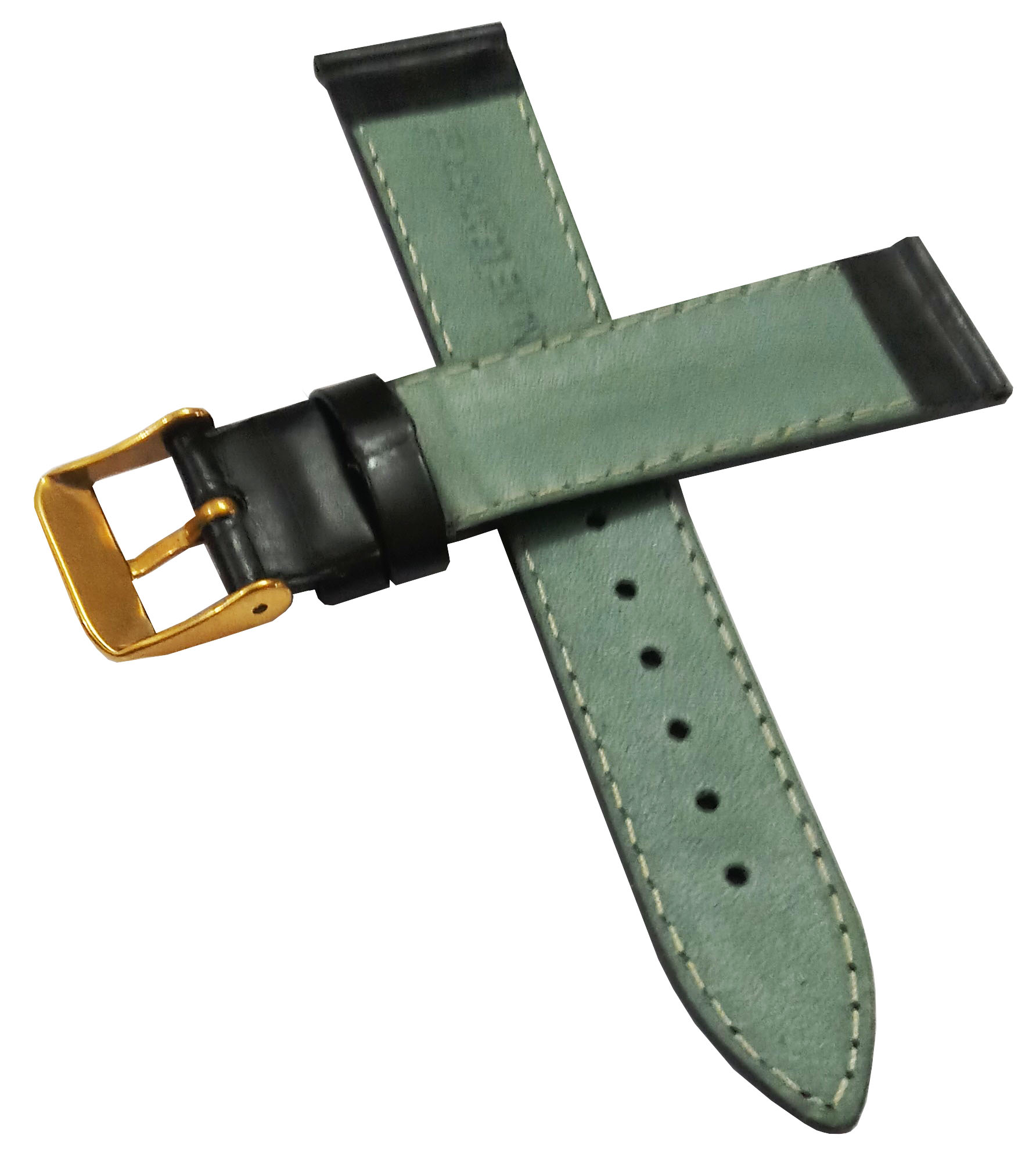 18mm Genuine Leather Watch Band Strap Fits 200M SKX007K 7S26 SKX009J Black Golden Pin Buckle - Image 6