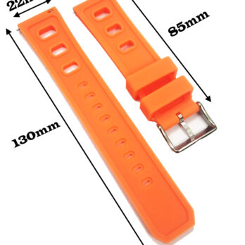 22mm Silicone Rubber Watch Strap KHAKI X-WIND H776460 H77646833 WATCH Orange Pin