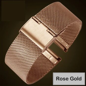 18mm stainless Steel Rose Gold Interchangeble Watchband Strap Mesh Bracelet Adjustable Metal Strap