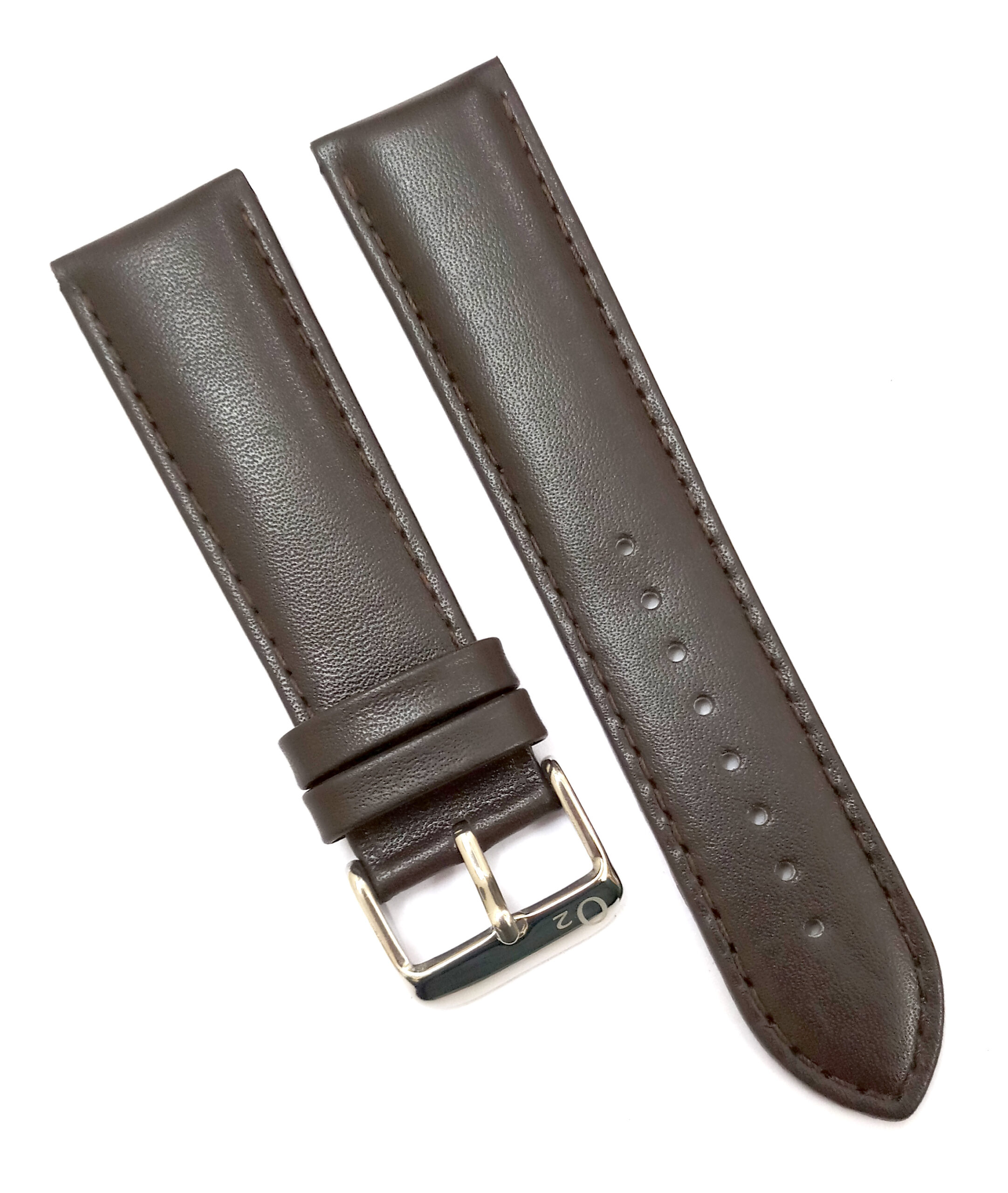 22mm Genuine Leather Brown Watch Band Strap for Men and Women | Comfortable and Durable Material | Silver Buckle-B4 - Image 4