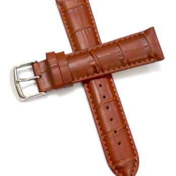 18mm Genuine Leather Brown Watch Band Strap for Men and Women | Comfortable and Durable Material | Silver Buckle-GB-1