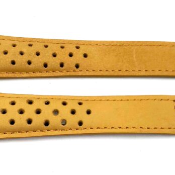 22/18mm Genuine Leather Yellow Watch Band Strap for Men and Women | Comfortable and Durable Material