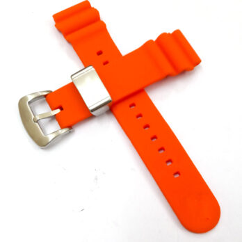 22mm Silicone Rubbber Red Watch Band Strap for Men and Women | Comfortable and Durable Material | Silver Buckle-S4