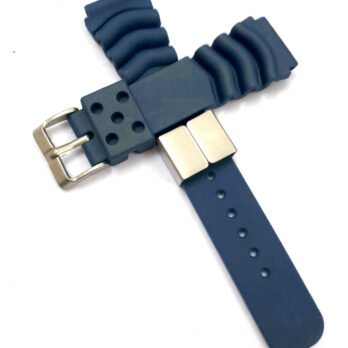 22mm Silicone Rubbber Blue Watch Band Strap for Men and Women | Comfortable and Durable Material | Silver Buckle-S1