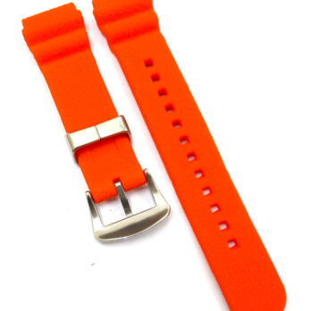 22mm Silicone Rubbber Red Watch Band Strap for Men and Women | Comfortable and Durable Material | Silver Buckle-S4